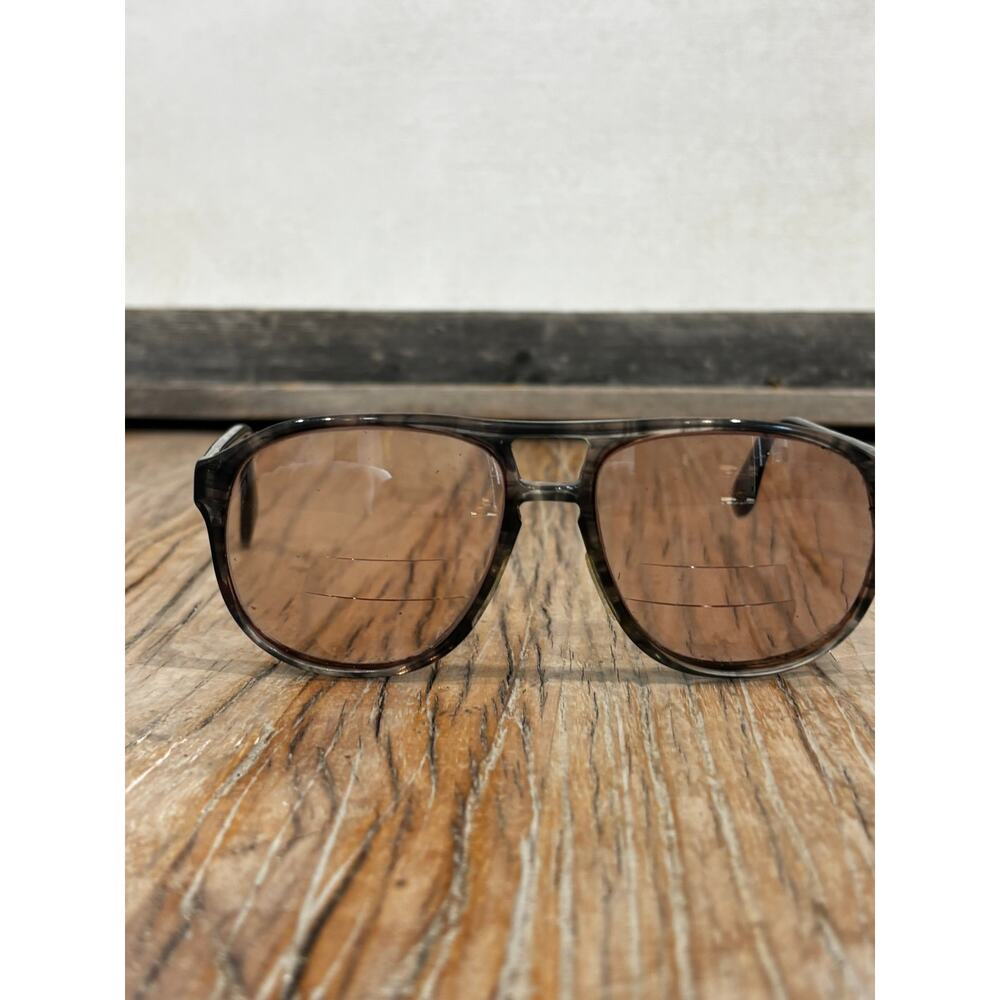 Vintage Walton Oversized Aviator Glasses Gray Tortoise 56-19-145 Retro Frames